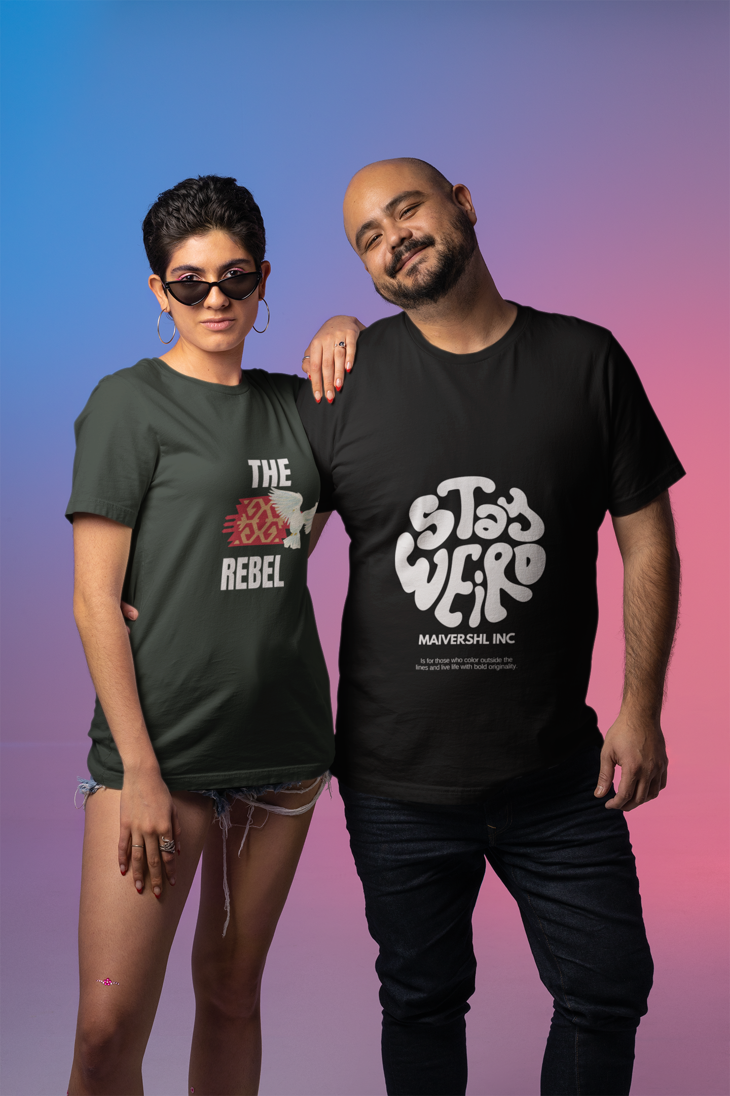 Maivershl "The Rebel" Unisex Cotton Crew Tee